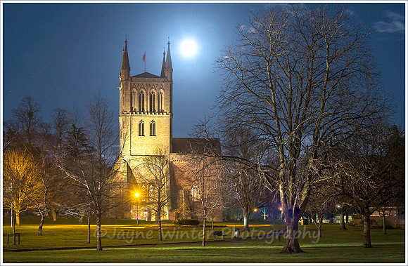 Moon Over Pershore Abbey
